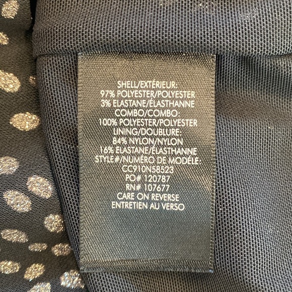 Alice + Olivia Inka Silver Glitter Mock Neck Short Sleeve Mini Dress‎ - Picture 6 of 7